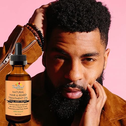 Miniatura 6 de Tropical Holistic Aceite 100% natural para el tratamiento del cabello, 2 onzas, mezcla de aceites esenciales de alta calidad para barba con argán,