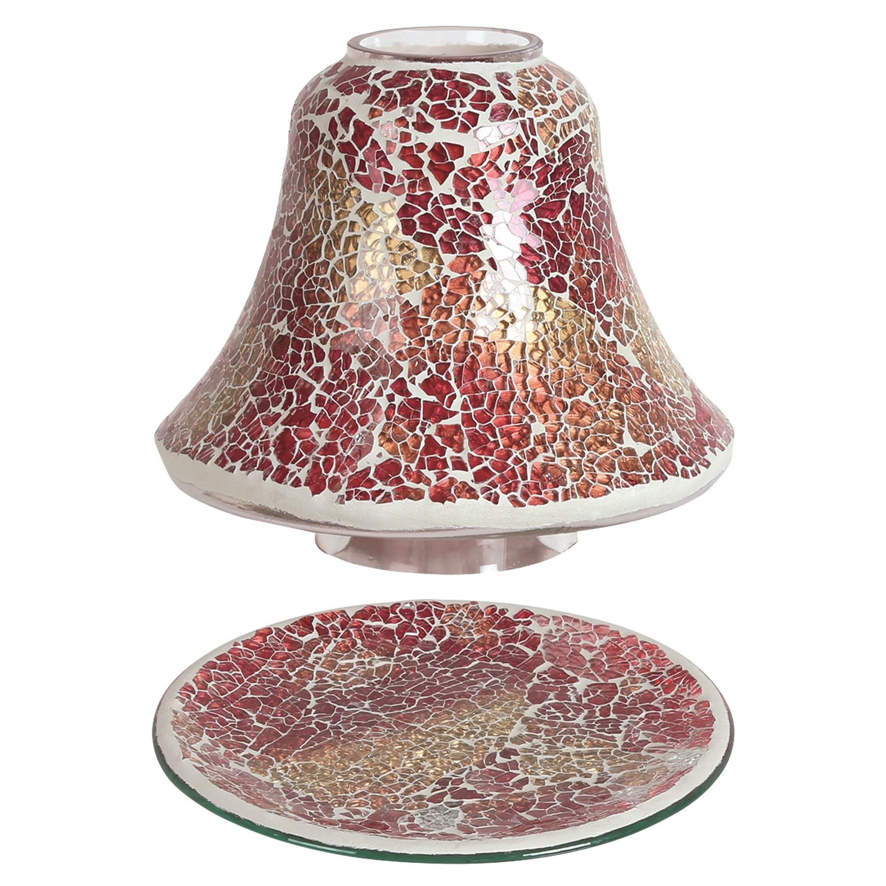 Aroma Red & Gold Crackle Shade & Tray