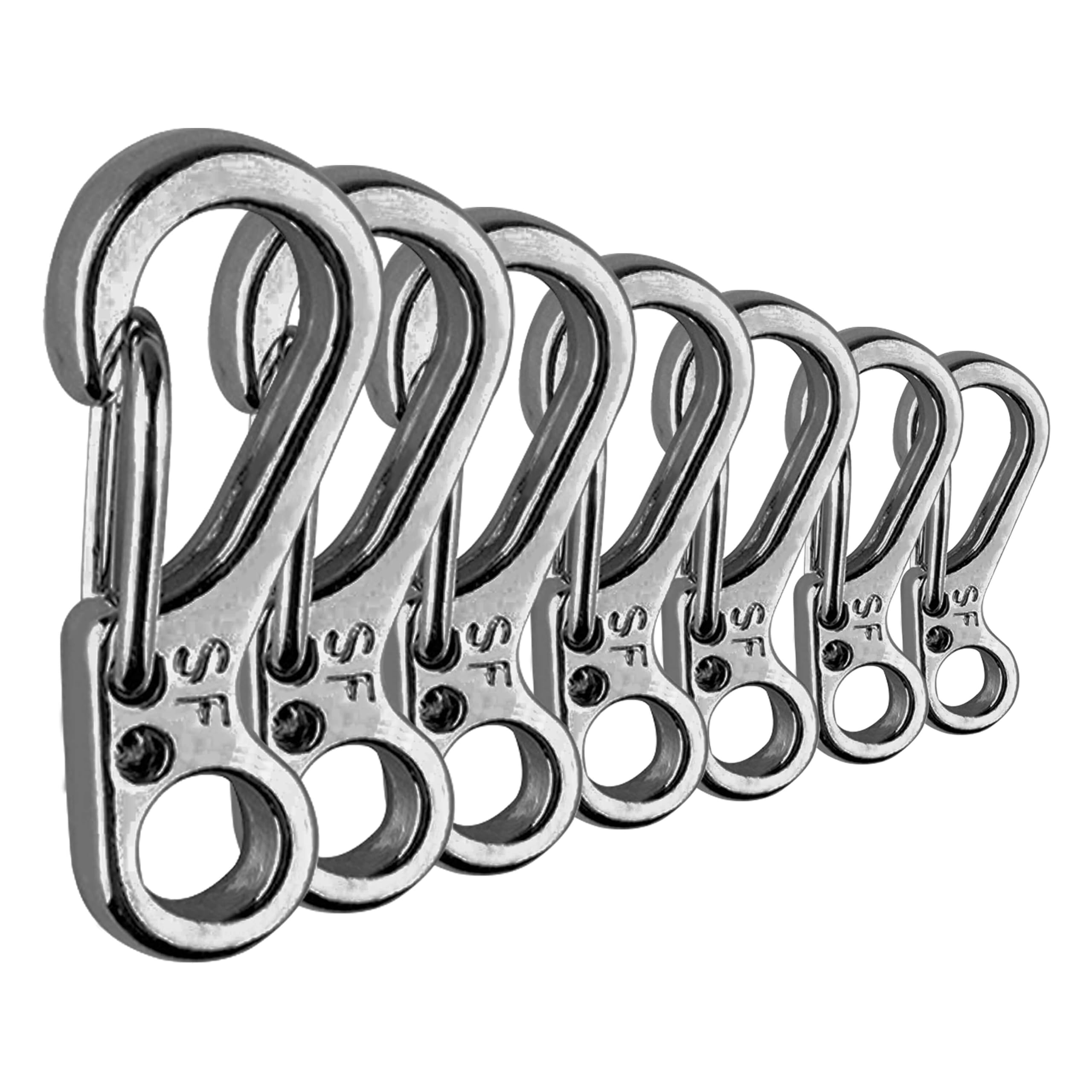 ✮Marque Francaise Mini Mousqueton|Lot de 10-20|✮Garantie A Vie✮-Petit Mousqueton|Poids 5KG|Mousquetons Porte cle|Gris ou Noir| Porte clefs pour Camping/randonnée/Escalade