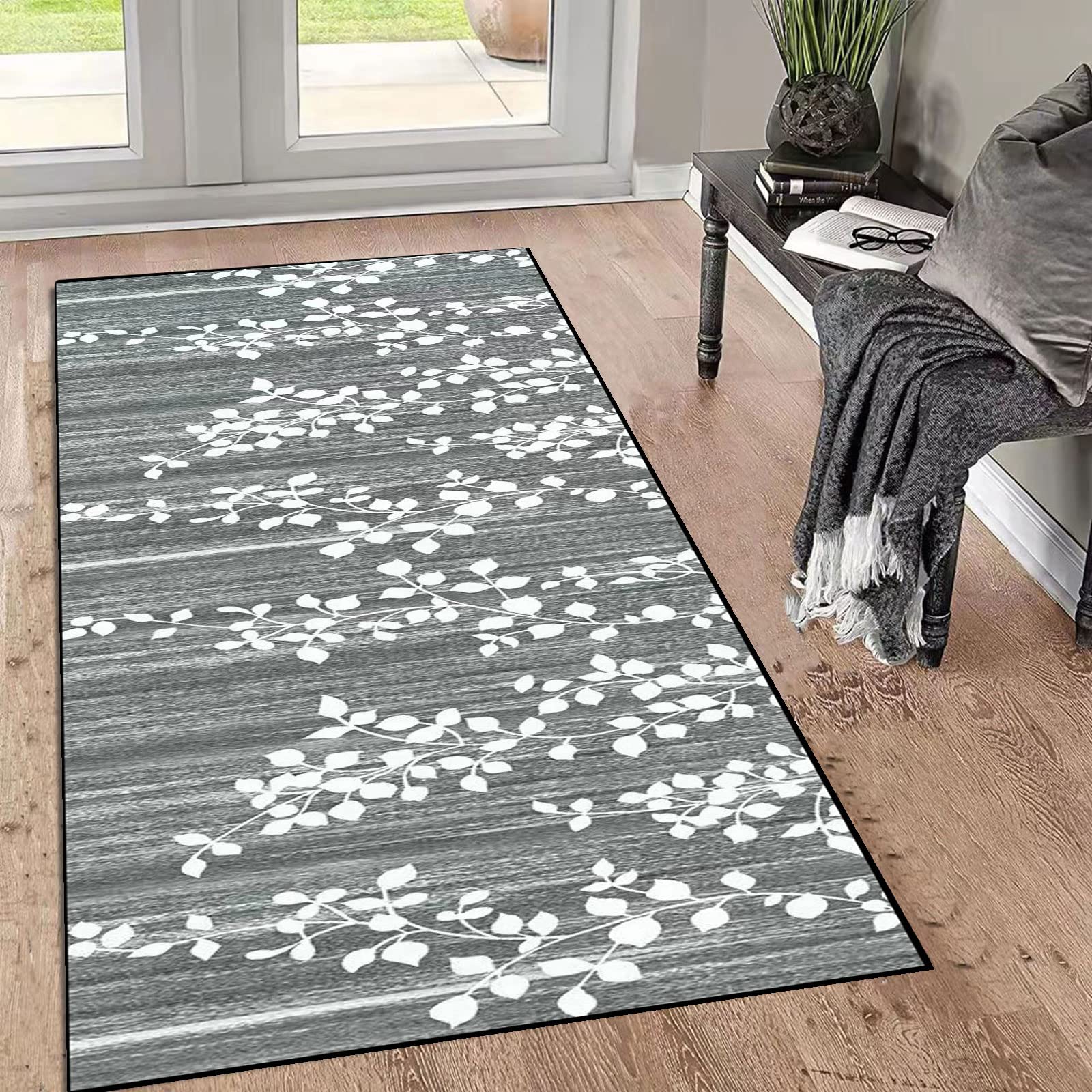 YZHYDirt Stopper Carpet Runner Very Long Hallway Hall Runner Narrow Rugs Machine Washable Runner Carpet Rug For Kitchen Floor Laundry Room