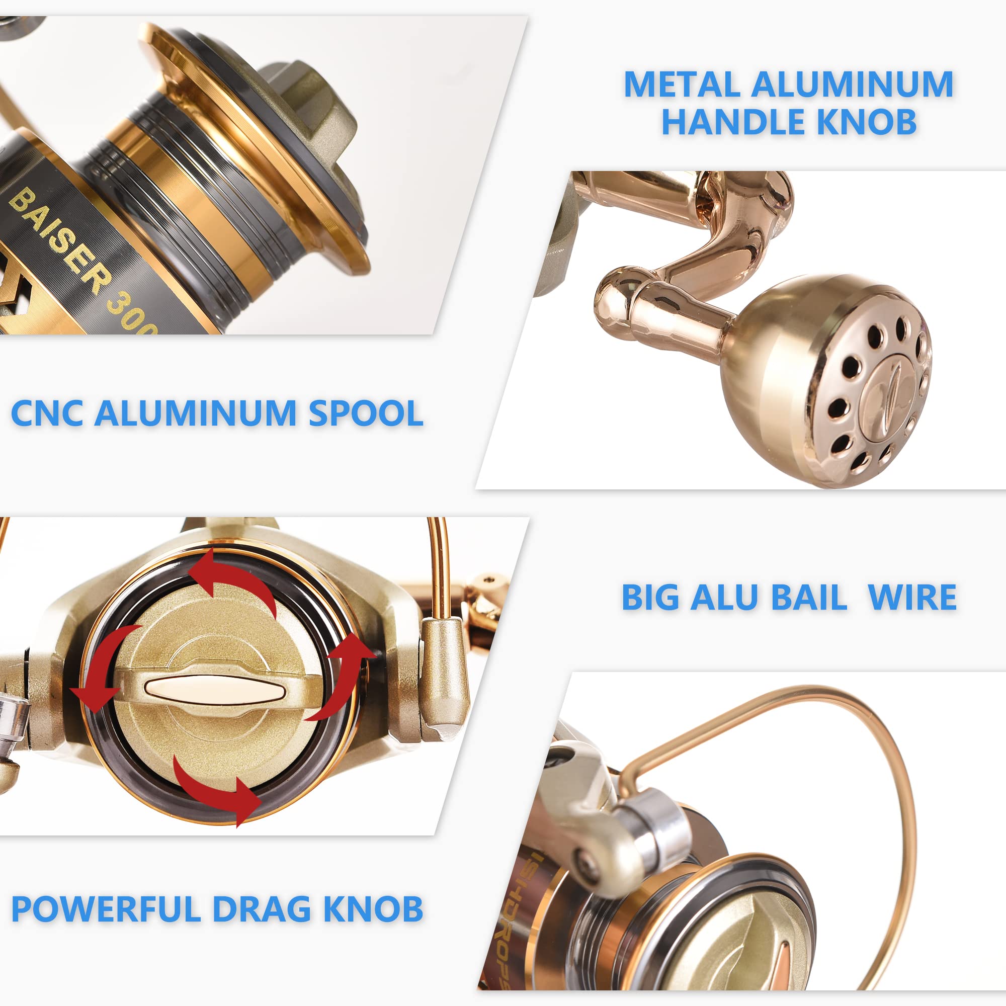 Daiwa 300 フィッシングリール ゴールド/シルバー フィッシングリール