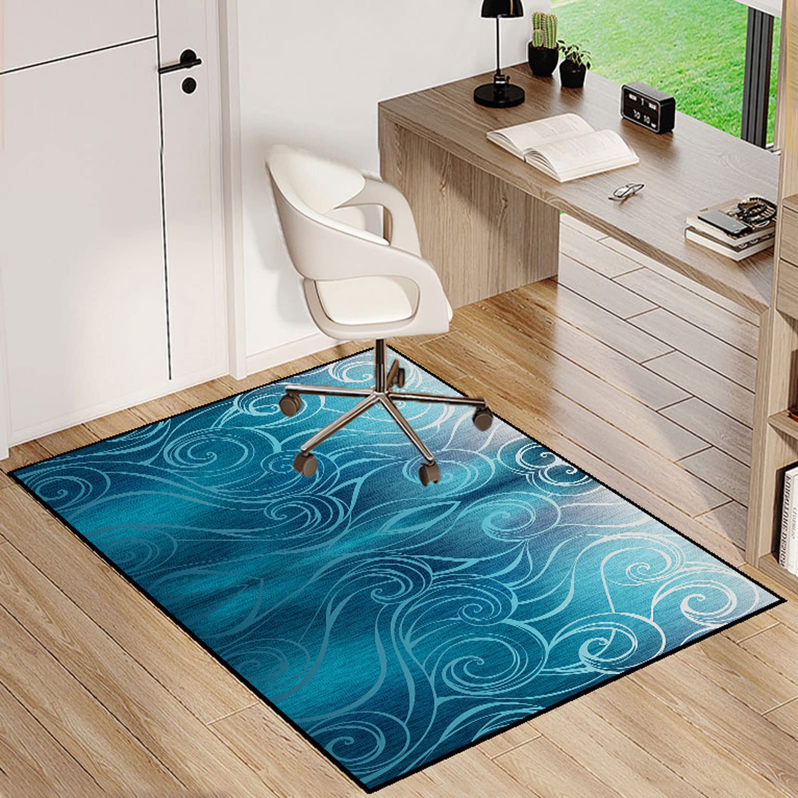 Single tree forest Chair Mat For Carpeted Floor For Office Chair Floor Mat Anti Slip Multi-Purpose Protector Chair Carpet For Home And Office