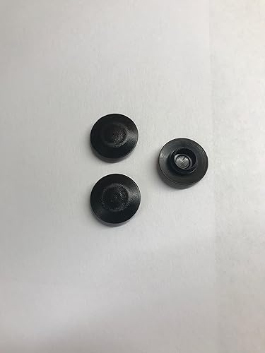 Miniatura 4 de 3/8" (0.375 inch) Cuerpo de plástico negro de montaje empotrado y tapón de agujero de chapa - Cantidad 25