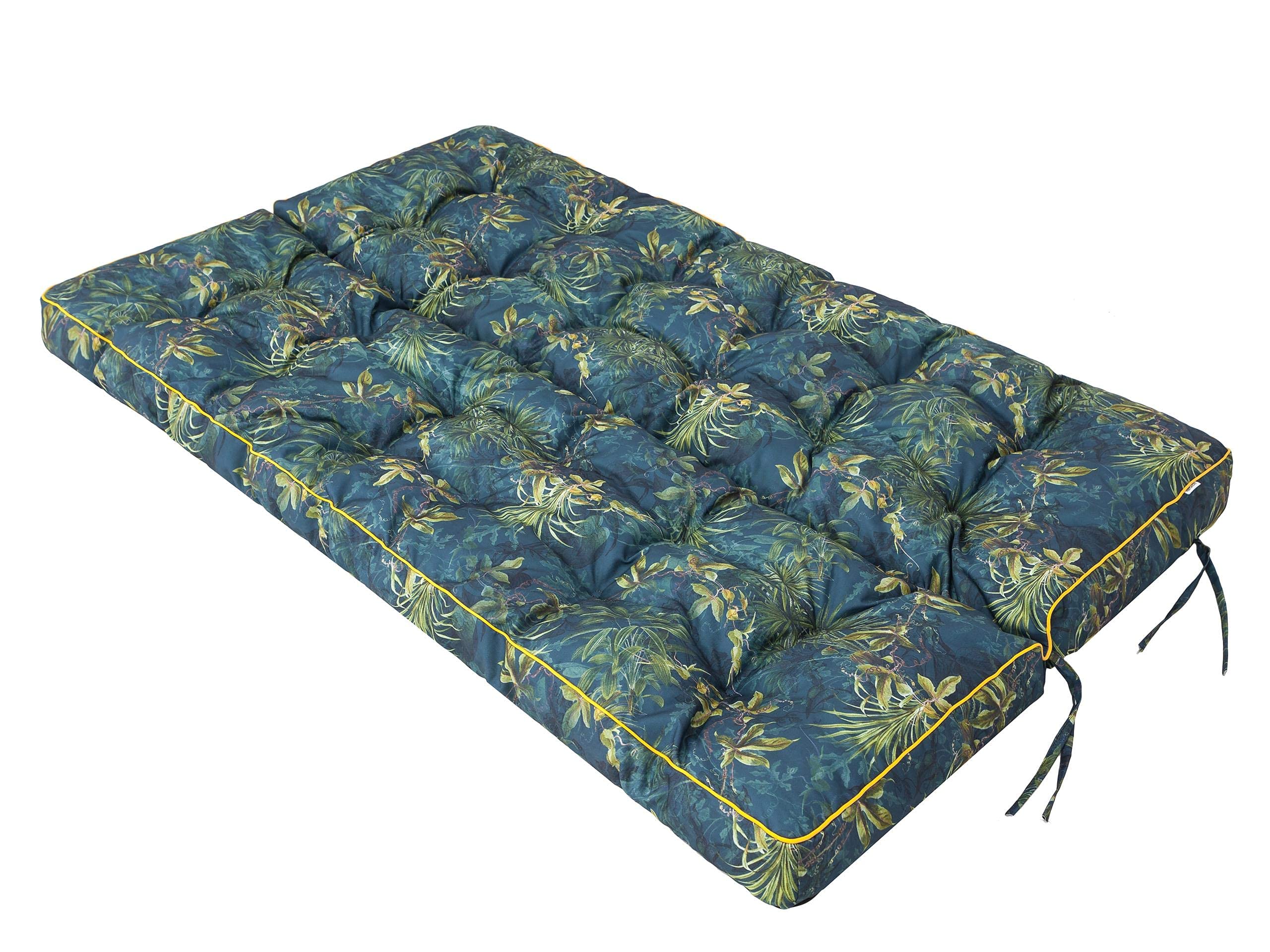 Cuscino per panca a dondolo da giardino, per panca altalena Hollywood, per interni ed esterni; 150 cm, prato verde