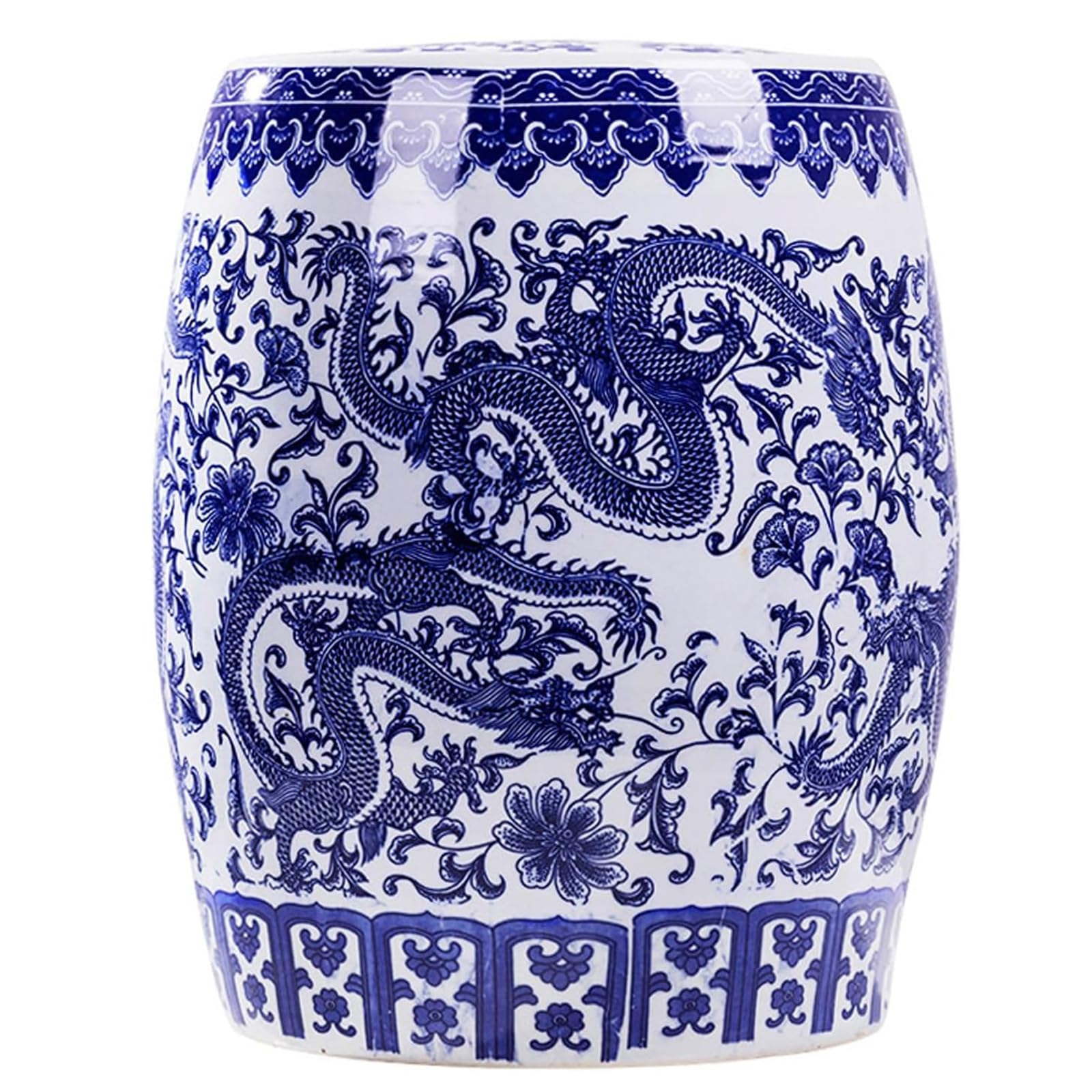 MESCXTY Chinese Rice jar,Large Ceramic Food Storage Containerswith Lids,Kitchen Flour Bucket, Porcelain Bottle, Large Dispenser, for Flour,Food 10kg