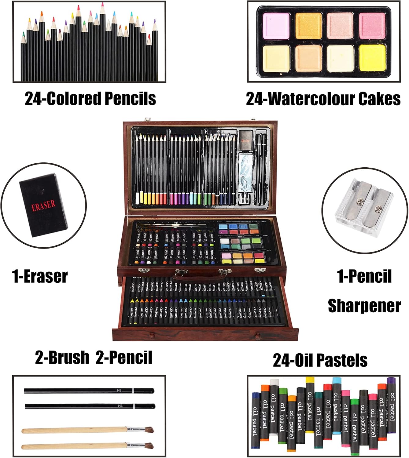 KINSPORY 146 PCS Art Set for Kids Deluxe Painting Art Set, Coloring Drawing Case Gift for Artists Teens Boys Girls 4 5 6 7 8 9 10 11 12 - Image 3