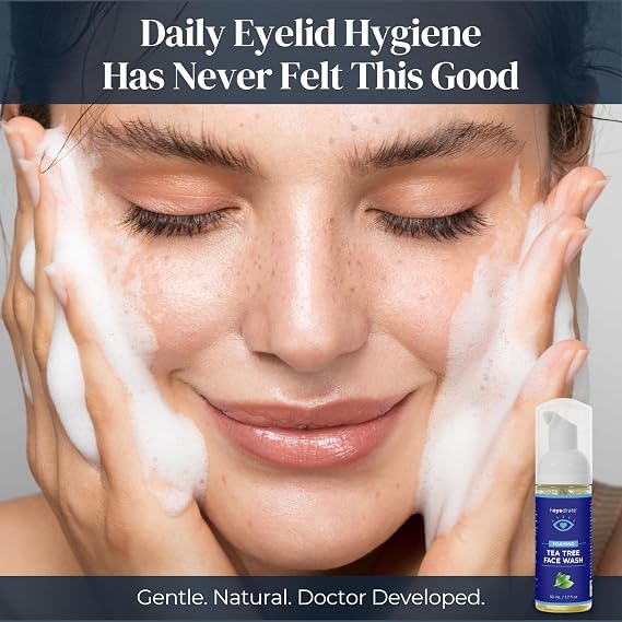 Heyedrate Eye Love Foaming Tea Tree Eyelid & Face Cleanser, 1.7 oz (3 Pack)