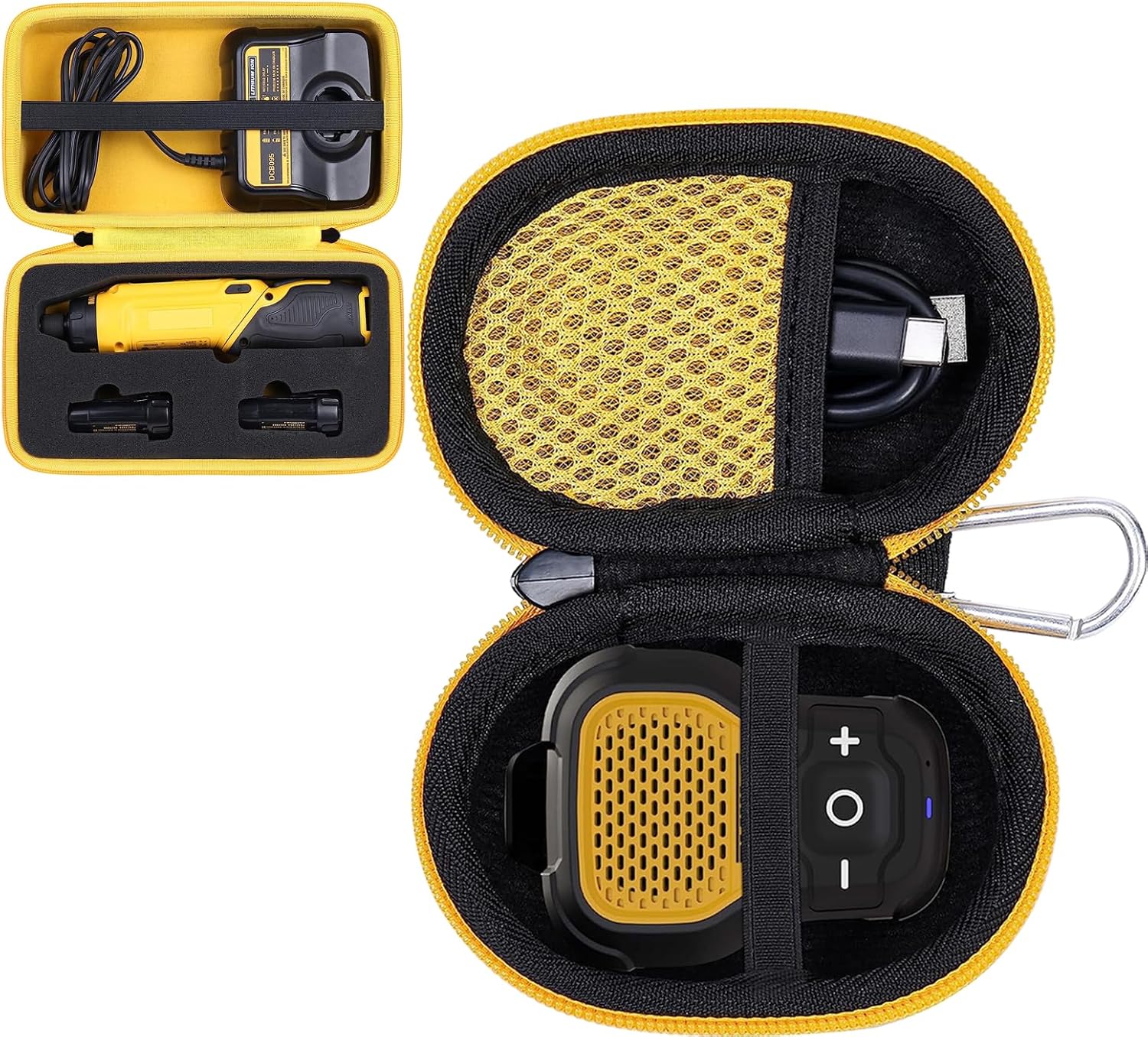 khanka Hard Case for Dewalt Jobsite Pro Water-Resistant Portable Wearable Speaker+ Hard Case for DEWALT DCF682N1 / DCF680N2 8V MAX Cordless Screwdriver Kit, Gyroscopic, Case Only
