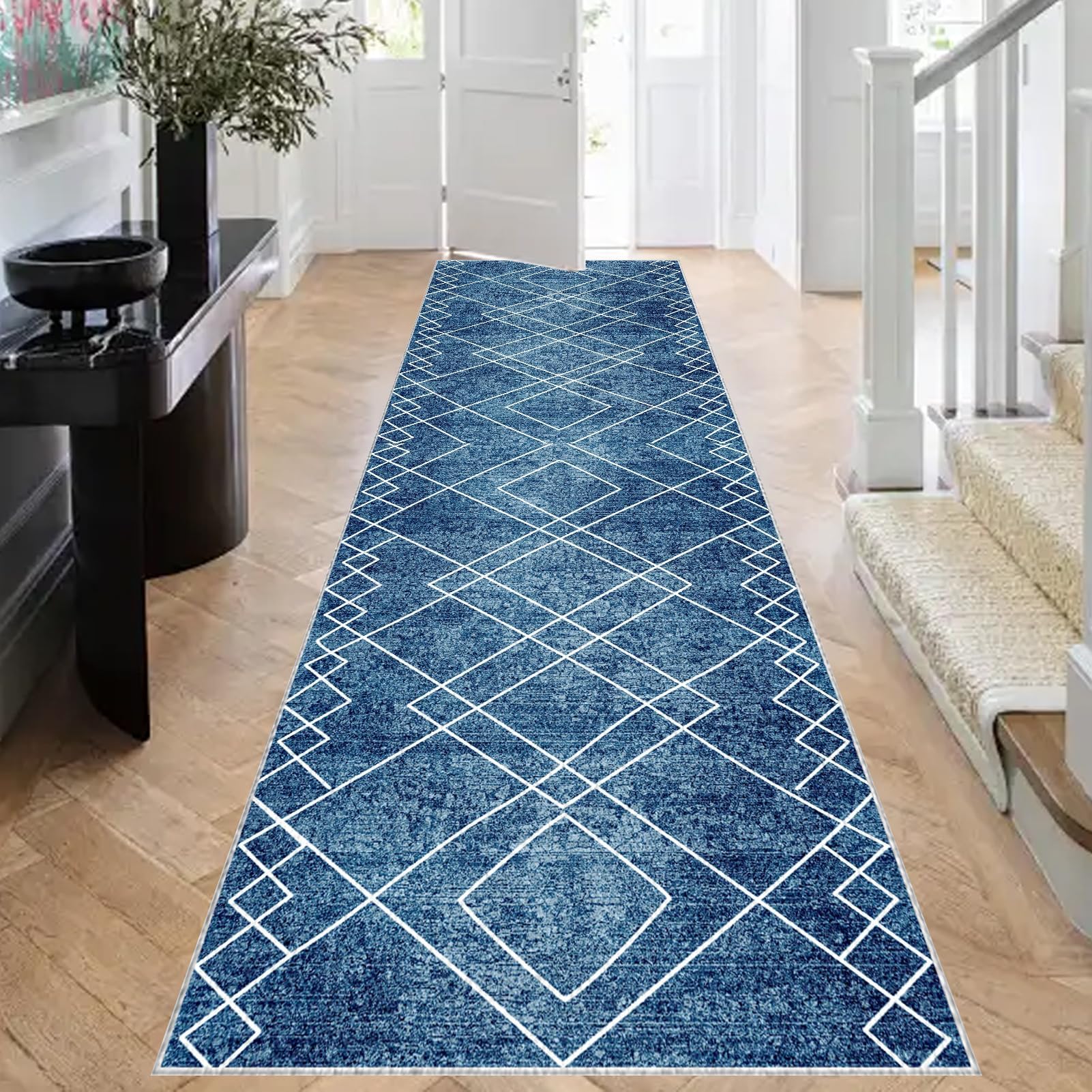 Carpet Runners for Hallway Kitchen Runners Non Slip Hall Runner Washable Area Rug Runner Floor Mats for Hall Stairs Laundry Room Living Room Corridor Entryway Door Entrances Doormats 40 x 80 cm