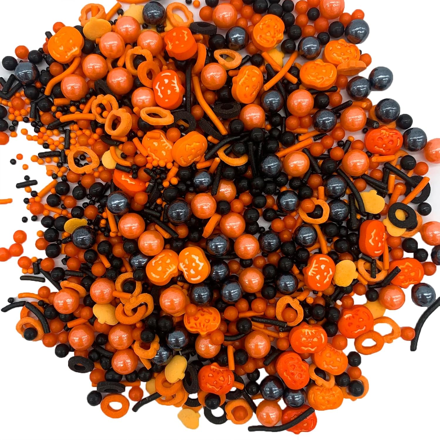 Halloween Sprinkles Edible Pumpkin Sprinkles Orange Black