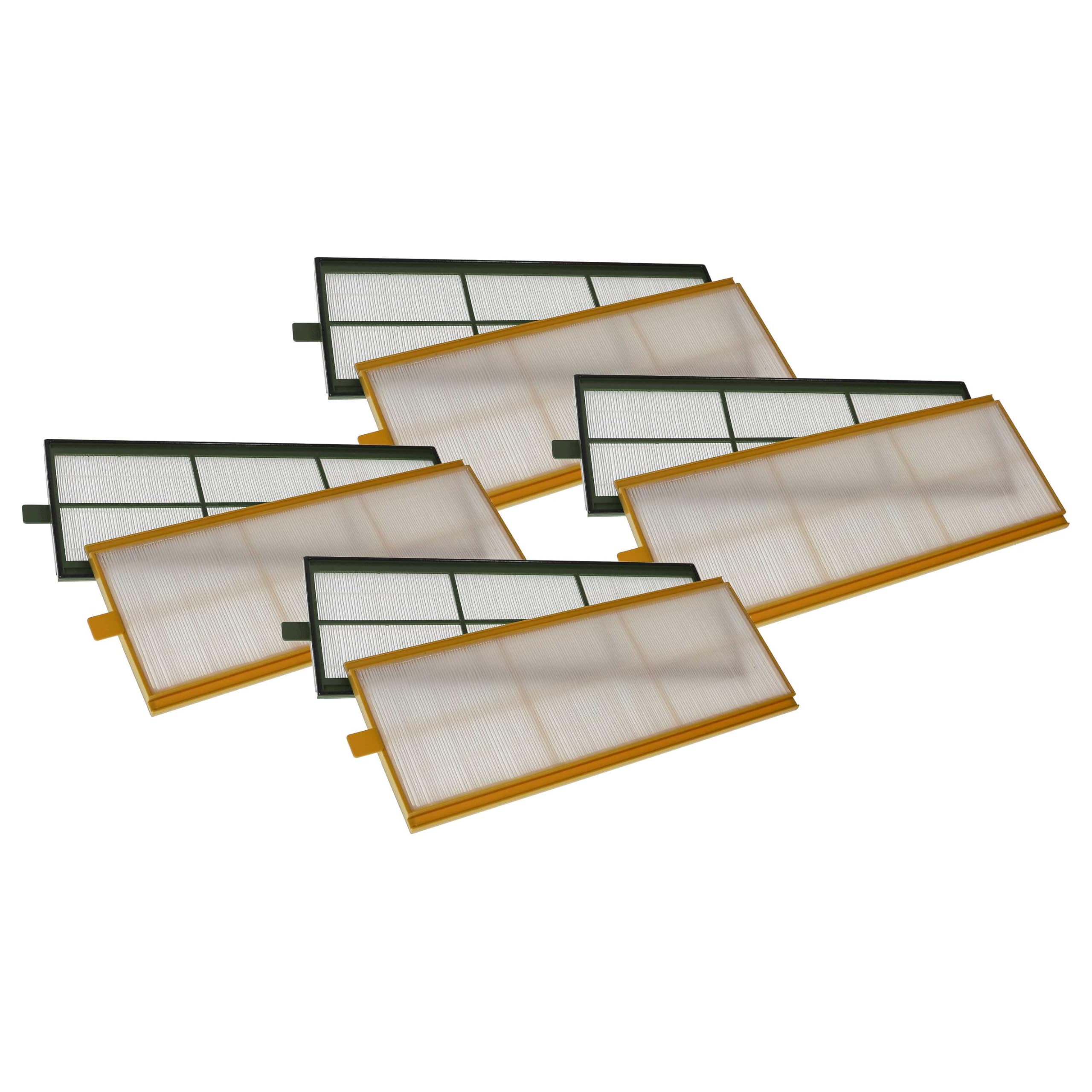 vhbw Set filtros reemplaza Zehnder 006040220, 400100085 para unidad ventilación - G4 / F7 8 uds., 50 x 16 x 1 cm, blanco/amarillo/verde