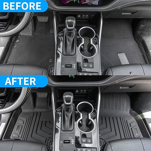 Vista 28 de Bomely Alfombrillas compatibles con Toyota Highlander 2020-2025, cubierta de asiento trasero, Hybrid Fuel 2024, accesorios Highlander de 7 asientos