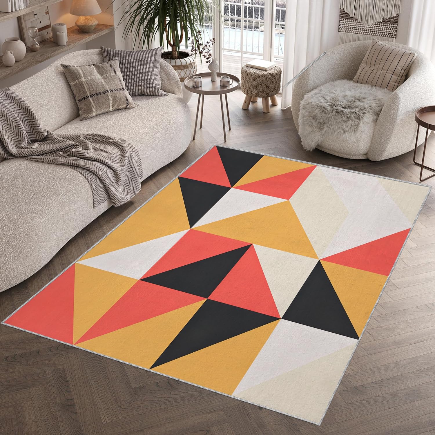 Tapis doux pour chambre et salon sous canapé style moderne