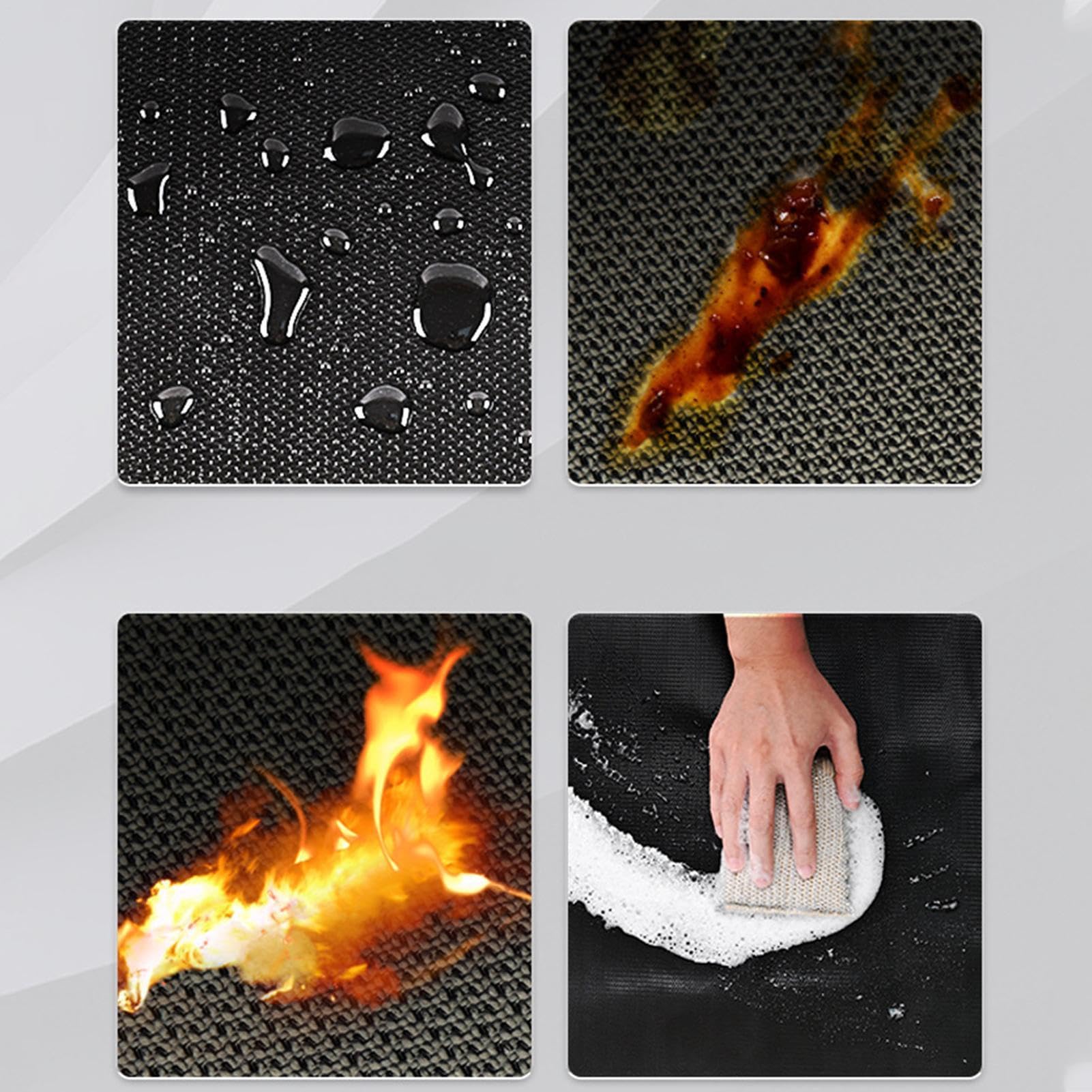 Tappeto Ignifugo per Sotto il Braciere 91 cm in Silicone Impermeabile | Tappeto Protettivo Ignifugo per Sotto Griglia per Stufa Falò Grigliate Barbecue Campeggio Patio Giardino Cortile