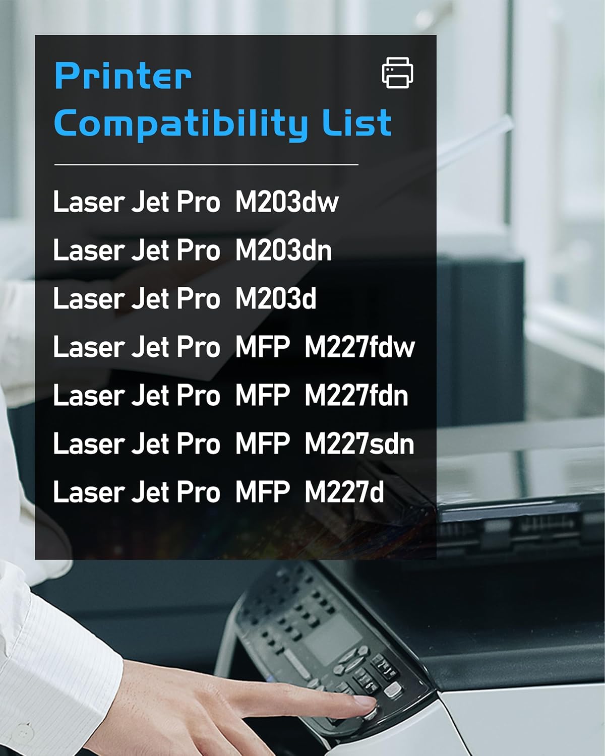 30X CF230X Toner Cartridge Black 30A Replacement for HP 30X CF230X 30A CF230A Toner Compatible with LaserJet Pro MFP M227fdw M203dw M227fdn M203dn M227sdn M203d Printer with Chip (2 Black)