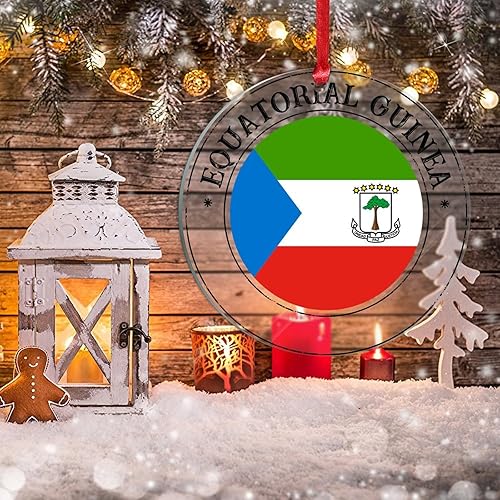 Vista 214 de Guatemala - Adornos acrílicos de Navidad, regalo de recuerdo de ciudad patriótica, adorno para árbol de Navidad, bandera nacional de Guatemala