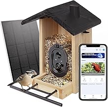 Origem Bird Feeder with Camera, Solar Bird House Camera, Car Bird Photo/Video Capture, 30 Day Storage Video Message, Bird Lover Gift