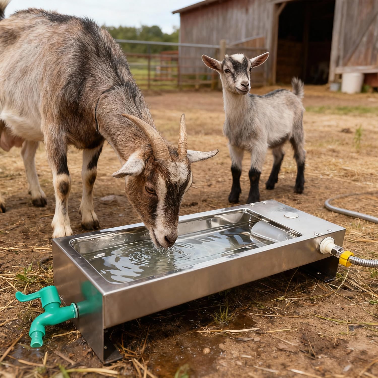 Bevitori automatici per bestiame, abbeveratoi per cavalli con valvola galleggiante da 1/2 di pollice, abbeveratoi di capra per bestiame, cavalli, pecore, cani e kit per abbeveratoi di uccelli di