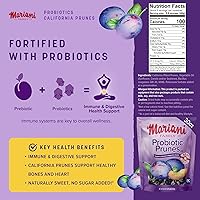 Vista 2 de Mariani Probiotic Prunes - Ciruelas pasas sin azúcar, 30 onzas, frutas secas a granel sin azúcar añadido, ciruelas pasas secas de California sin