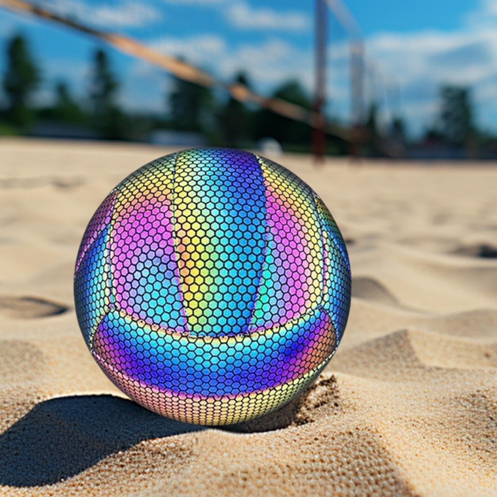 Voleibol Reflectante Oficial Pelota de Vóley PU para Adultos Niños Balón Elastico Y Resistente para Deportes de Equipo en Juegos Playa Práctica
