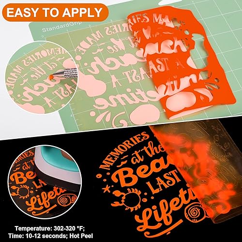 Miniatura 9 de VINYL FROG Rollo de vinilo de transferencia de calor HTV  12 pulgadas x 5 pies de vinilo verde caqui para planchar en camisetas, vinilo de prensa de