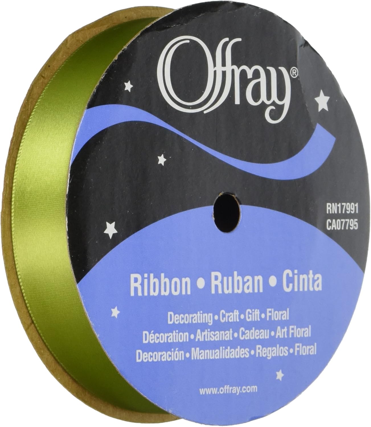 Amazon.com: Offray Double Face Satin Craft Ribbon, 1/4-Inch Wide by 20 ...