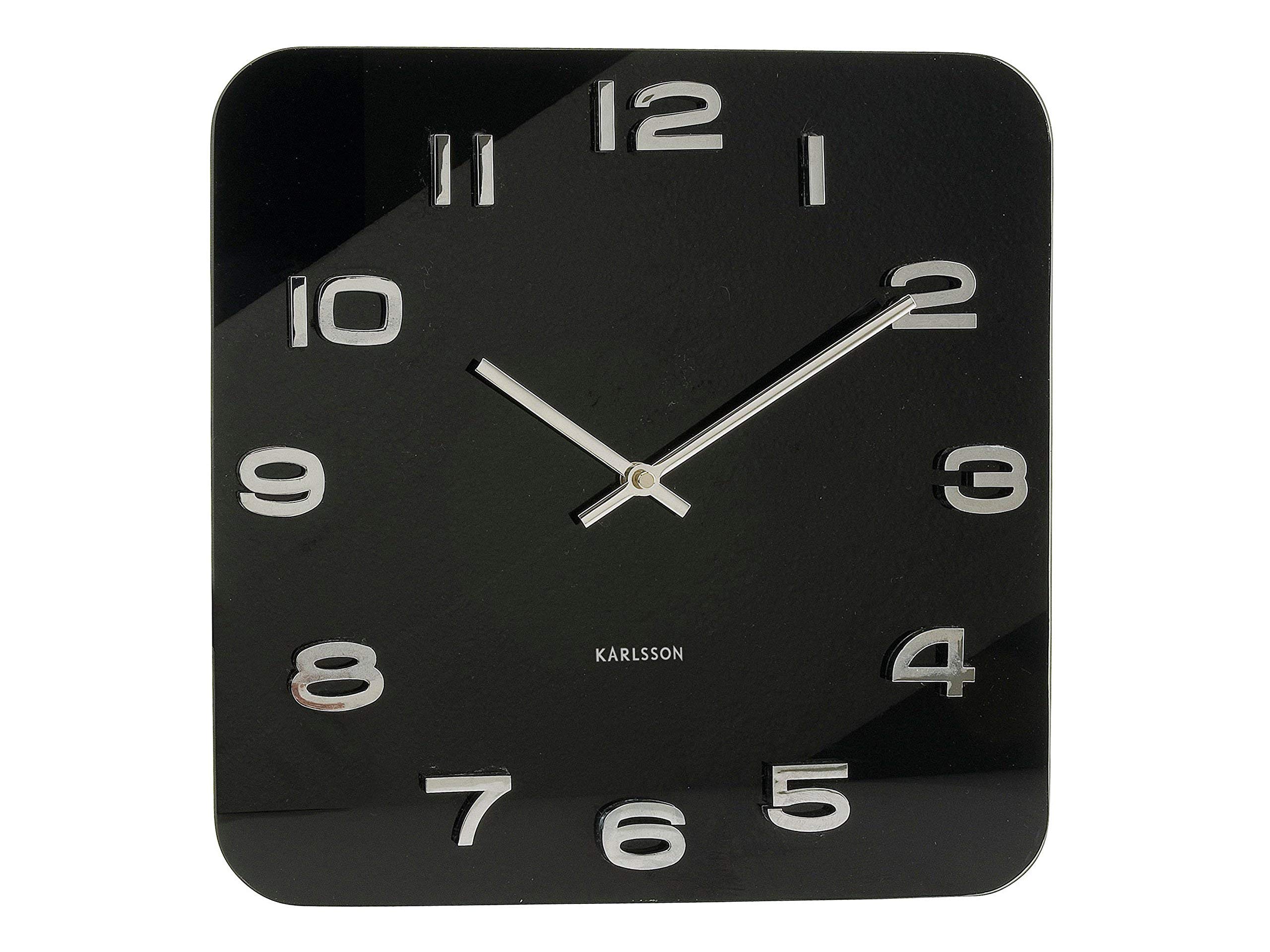 KarlssonVintage Glass Wall Clock, Black, 35 cm