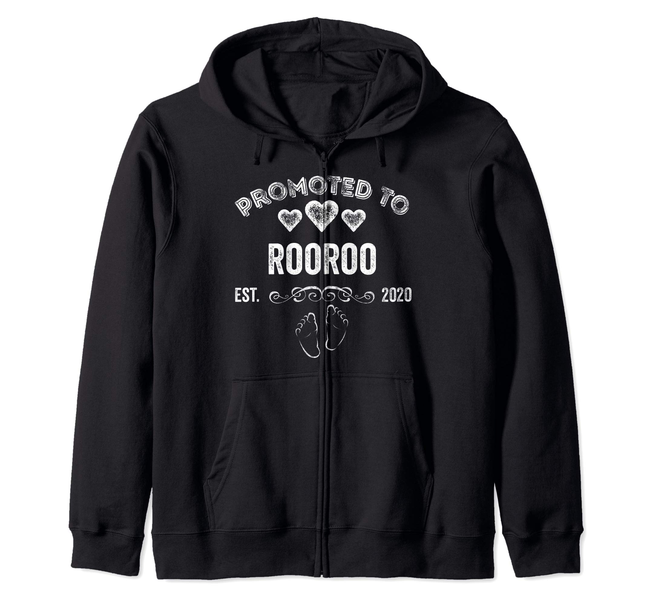 Promoted to Rooroo Est 2020 Gift For Mom Zip Hoodie