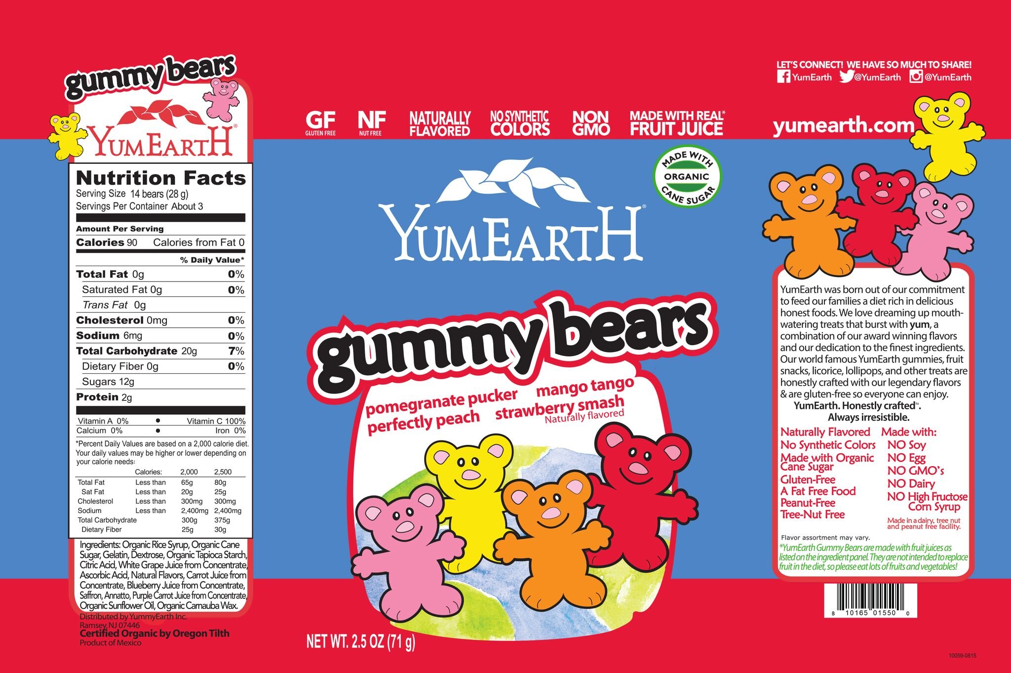 YumEarth Organic Gummy Bears, 24 Count