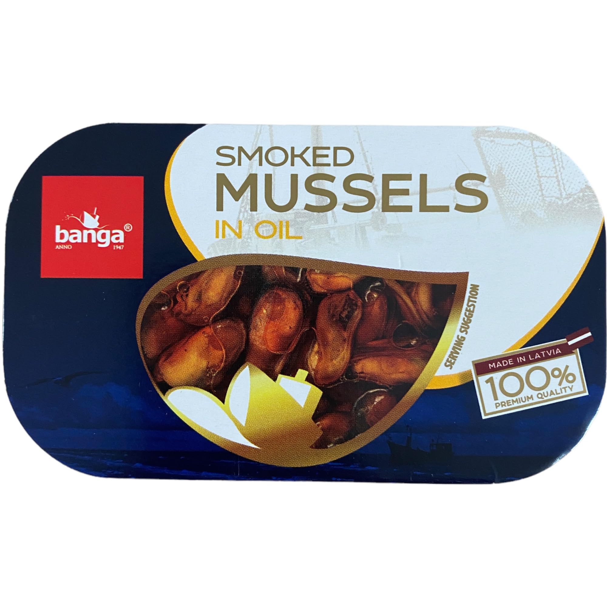 Banga Smoked Mussels 120g / 4.23oz - Set of 3 (pack of 3, Smoked)