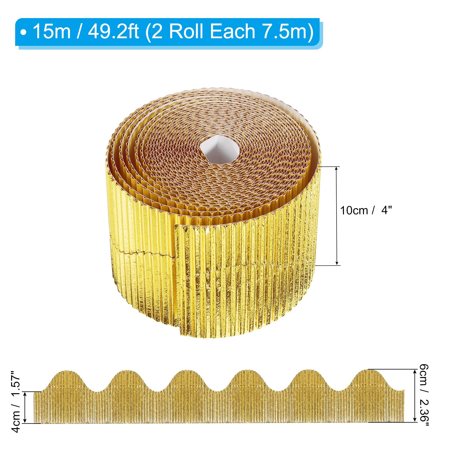 PATIKIL 3.9inch x 49.2ft Bulletin Board Border - Image 2