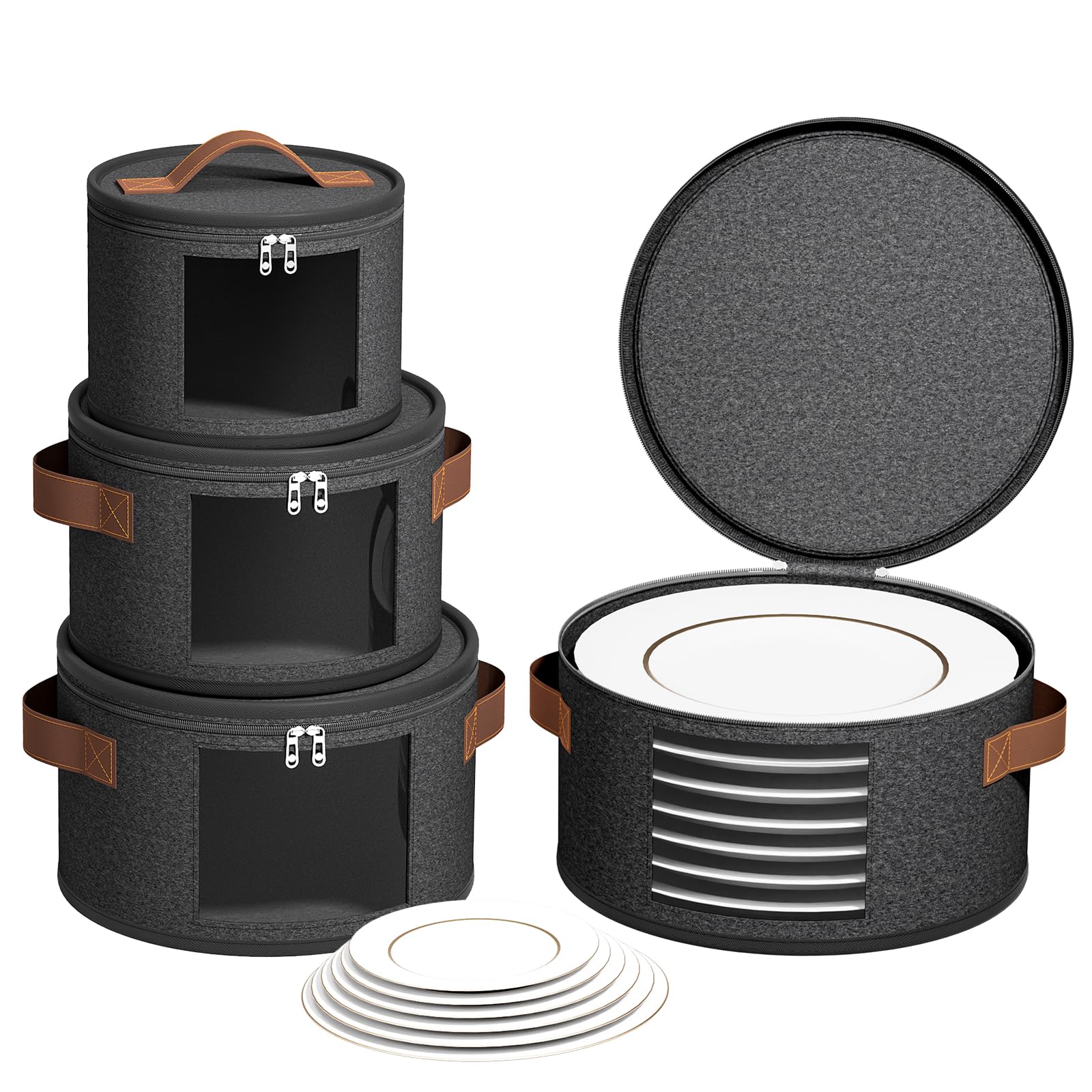 Foyego 4-Piece Zippered China Storage Set