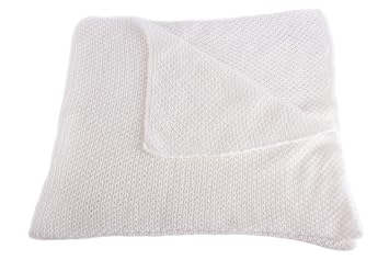 Unisex Super Soft 100% Cashmere Baby Blanket - White - Hand Made in Scotland by Love Cashmere