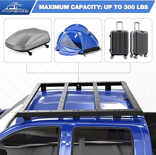 Miniatura 4 de Toyota Tacoma - Portaequipajes de techo para camión resistente, doble cabina compatible con Toyota Tacoma 2005-2022