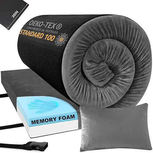 Miniatura 14 de Sleeping Pad,3-inch Thick Memory Foam Camping Mattress,Portable Roll-Up Mat for Car/Tent/Floor/Cot/Travel,Comfortable Pad for Guests Sleepover Pasto