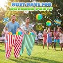 Granny Pants Yard Game with 16 Bouncy Balls & 100 Water Balloons for Kids Adults, Giant Pants Outdoor Game with 2 Eye Masks & 12 Medals, Easter Carnival Field Day Birthday Party Family Reunion Games gallery image