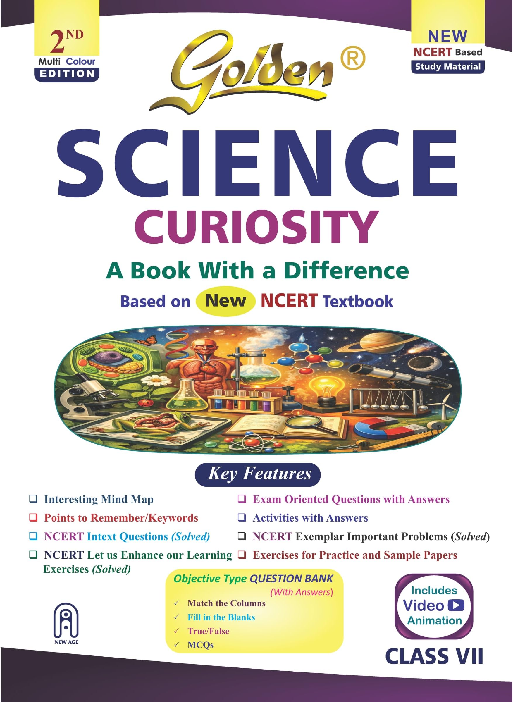 Golden Science Study Material Based on NEW NCERT Curiosity For Class 7 | For CBSE 2027 Exams |Summary | Solved NCERT Intext Questions | Solved NCERT ... | Objective Type Question Bank | MCQs