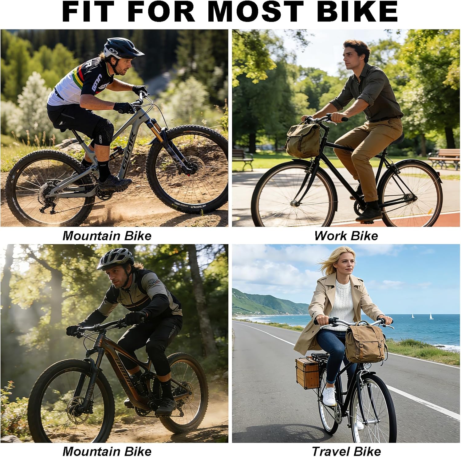 2 Pack Bike Tire Set Thicken Wear-Resistant 26x1.95/2.125 Bicycle Tires with 2 Inner Tubes 26 Inch Bicycle Tires for Mountain,Commuter,Touring Bike