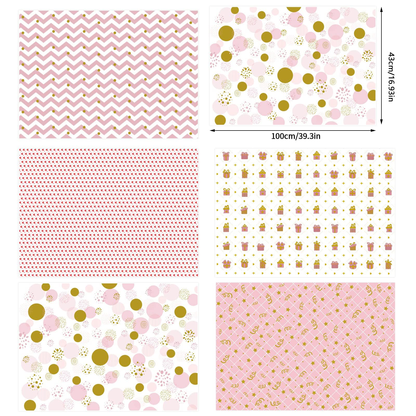 Amazon | CCINEE 包装紙 ラッピング ペーパー ロールで運輸 300×43CM