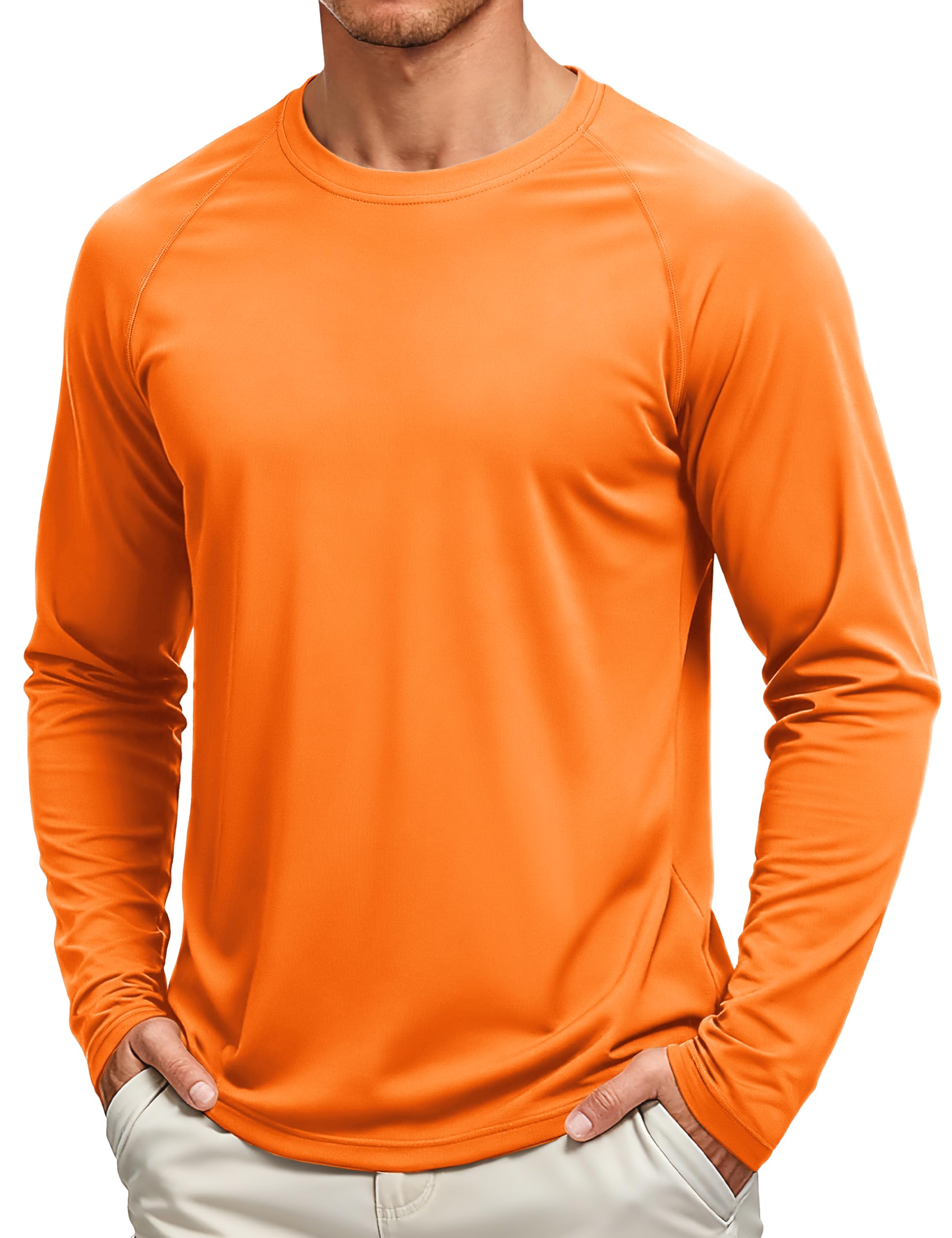 TACVASEN Men's Long Sleeve Shirts UPF 50+ Sun Protection Dry Fit Shirt Lightweight Workout Athletic T-Shirt Rash Guard