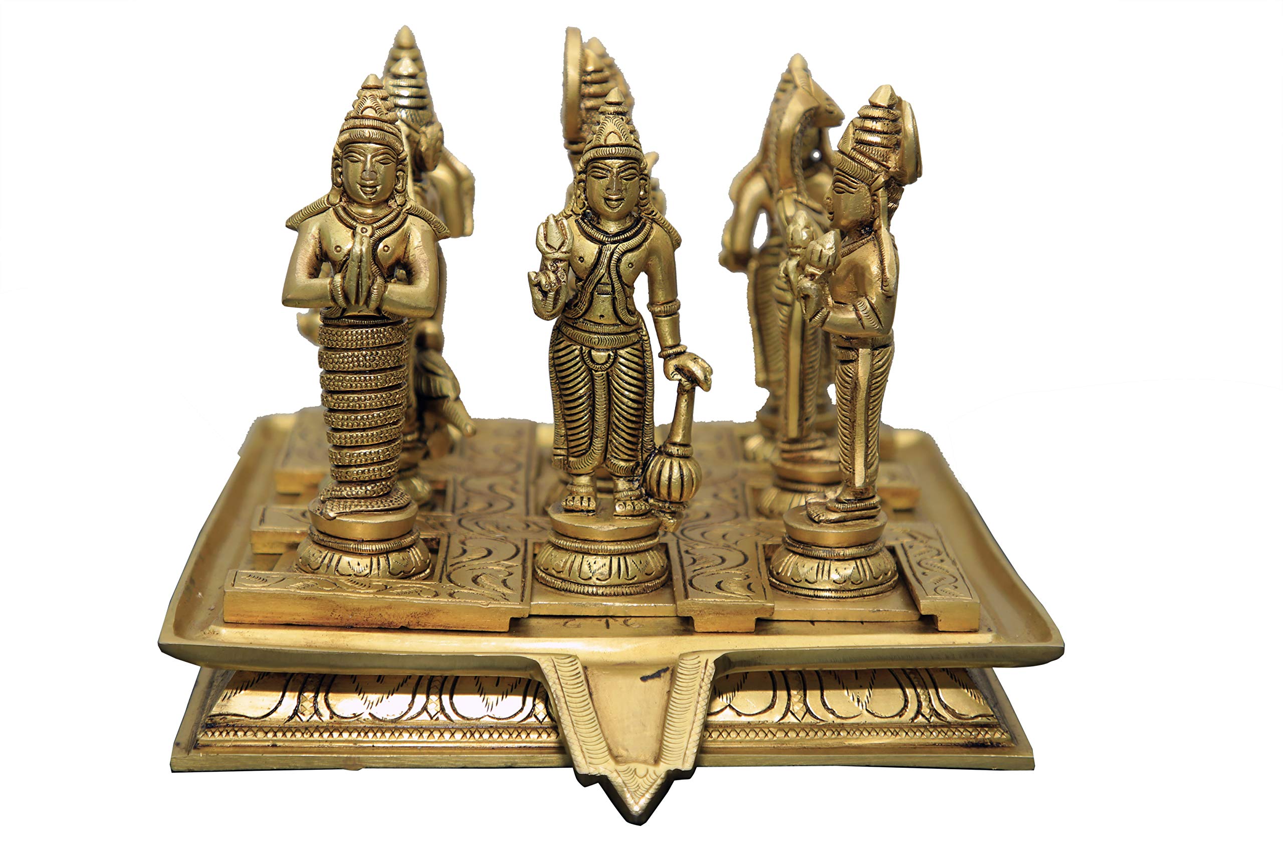 BHARAT HAAT Navagraha Set Brass Collectible Finishing Art by BharatHaat™BH06955