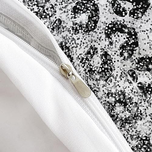 Miniatura 5 de AILONEN Hermoso juego de funda de edredón de mariposa, tamaño Queen, juego de ropa de cama de mariposa dorada, juego de funda de edredón gris