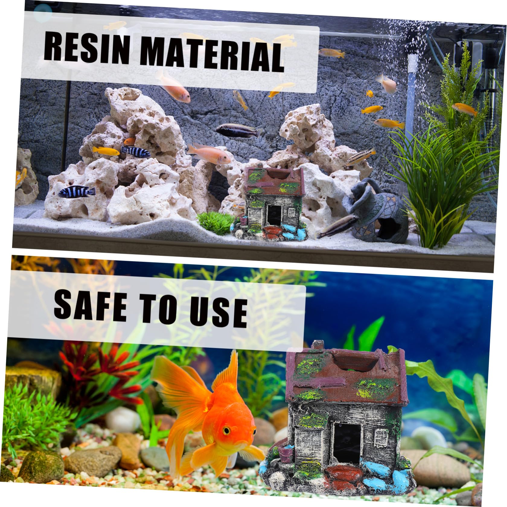 YARNOW 3 Pièces Décoration D'Aquarium Accessoires D'Aquarium Grottes Tortue Aquarium Paysage Ornement Aquarium Tube Aquarium Château Aquarium Air Aquarium Cachettes Piscine