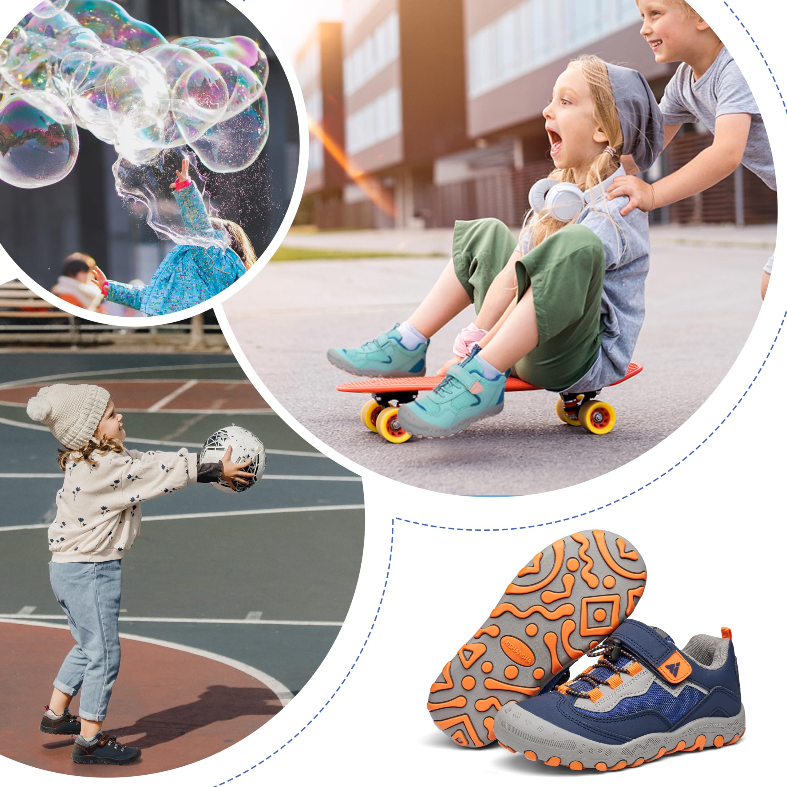 Mishansha Zapatillas de Running Niño Niña Botas de Senderismo Transpirables Calzado Montaña