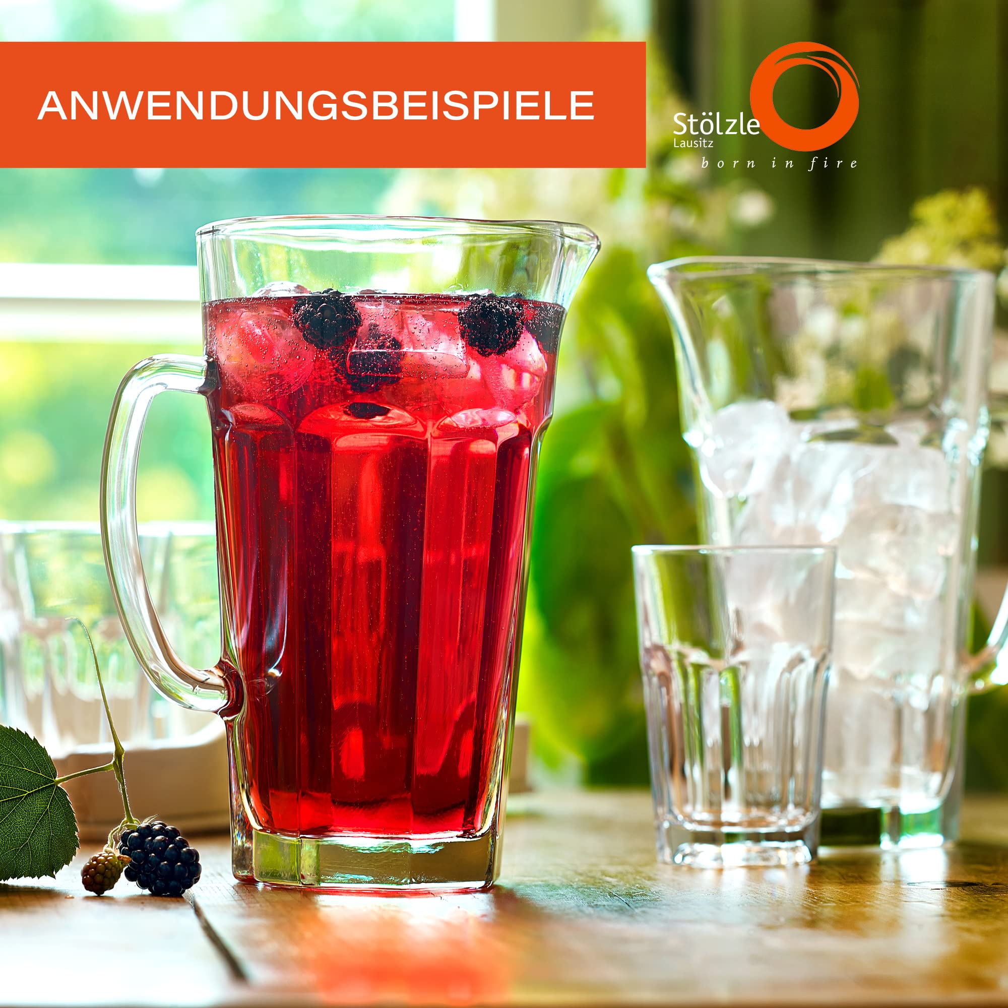 Stölzle Lausitz Max Jug - Juego de 6 jarras de agua (1,2 litros)