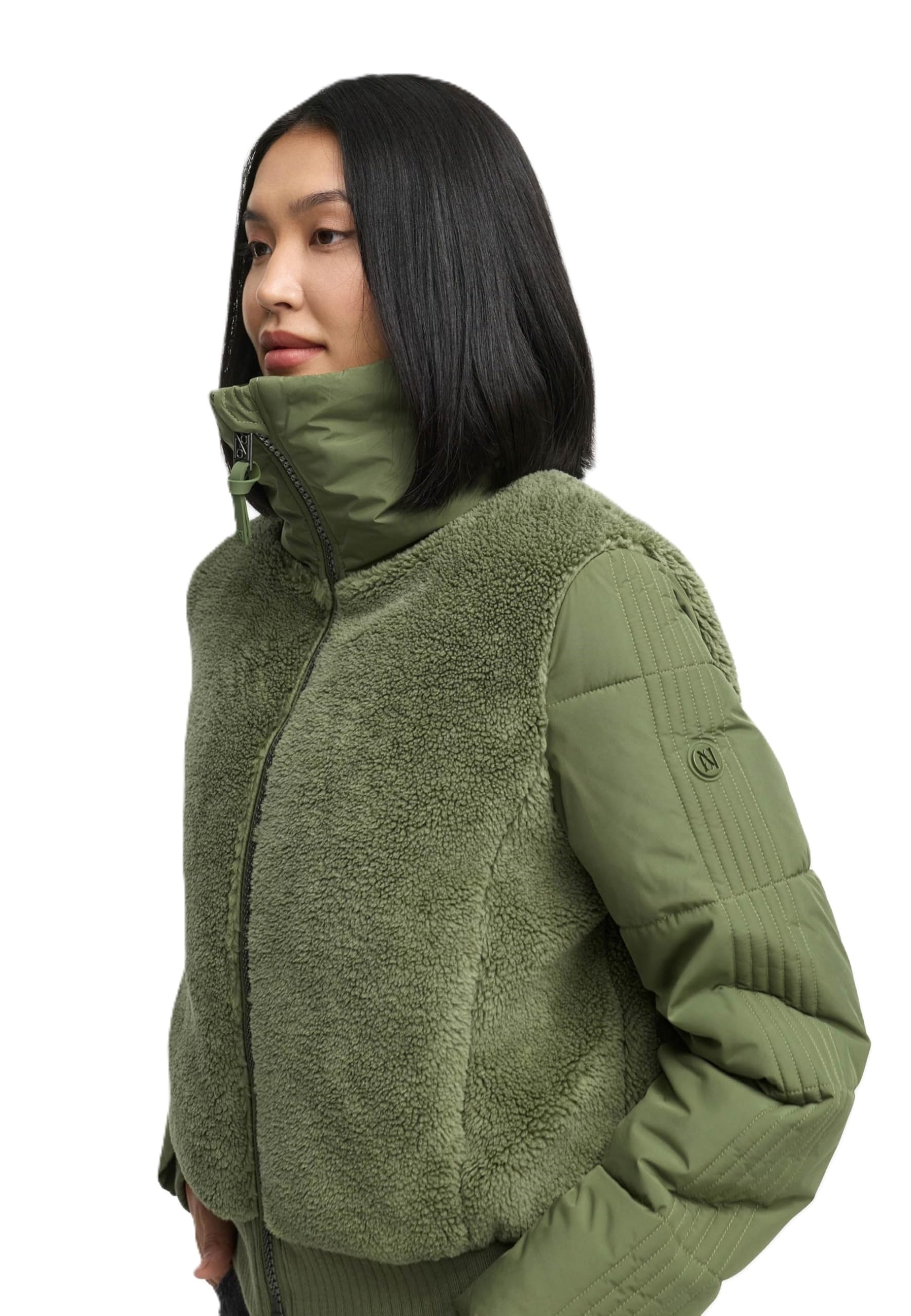 Navahoo Damen Winterjacke (XS-2XL) - mit Teddyfleece, hohem Kragen und 4 Taschen - N100