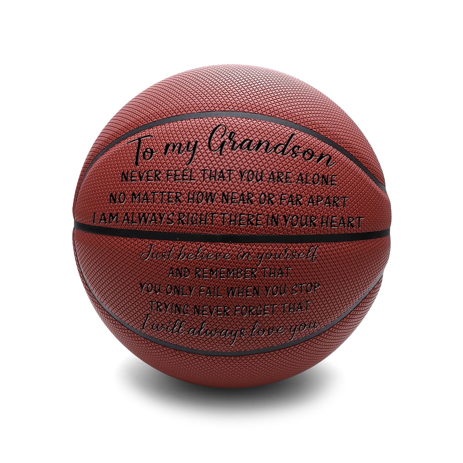 to My Son Gift Personalized Engraved Basketball Indoor/Outdoor Basketball 29.5 Inch Birthday Christmas Graduation Gift Encouragement Gift Inspirational Gifts for Son from Dad Mom