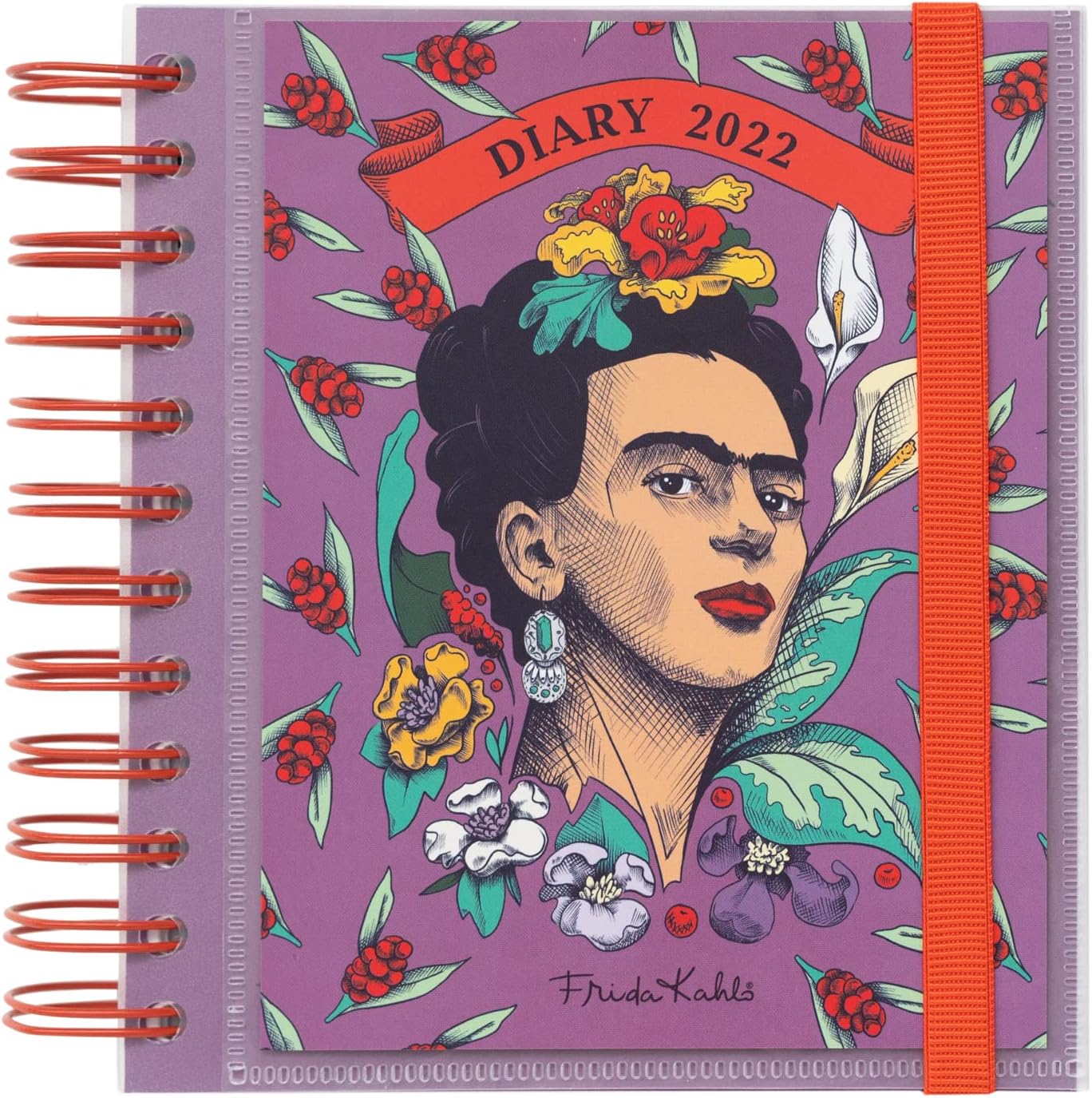 Grupo Erik Official Frida Kahlo 2022 Diary Day To Page, 12 Months Planner January 2022, December 2022