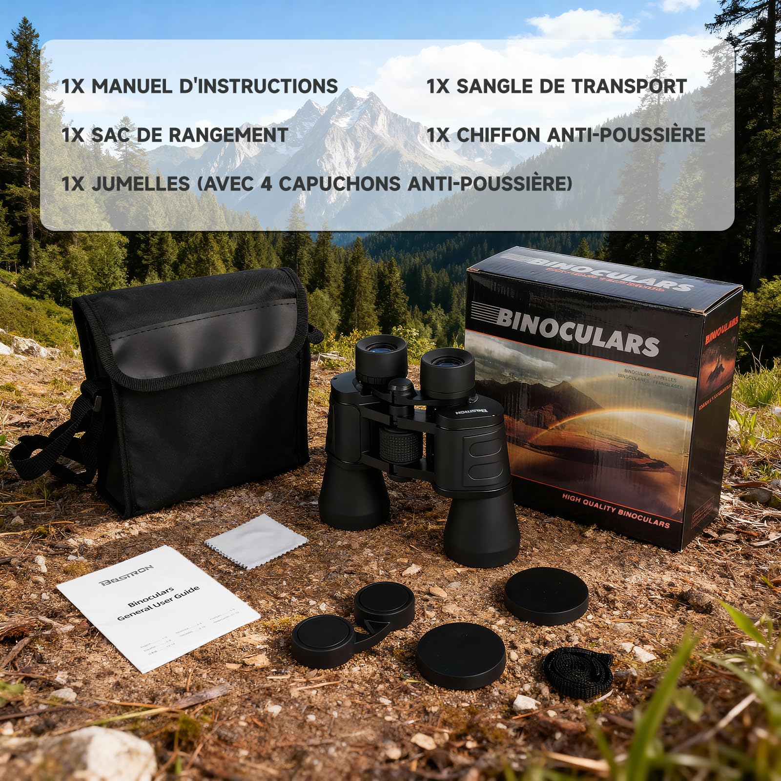 Jumelles Adultes 10x50 Compact pour l'Ornithologie | Jumelles Adultes Puissante pour Observation des Oiseaux,HD Portables étanches pour Football, Concerts