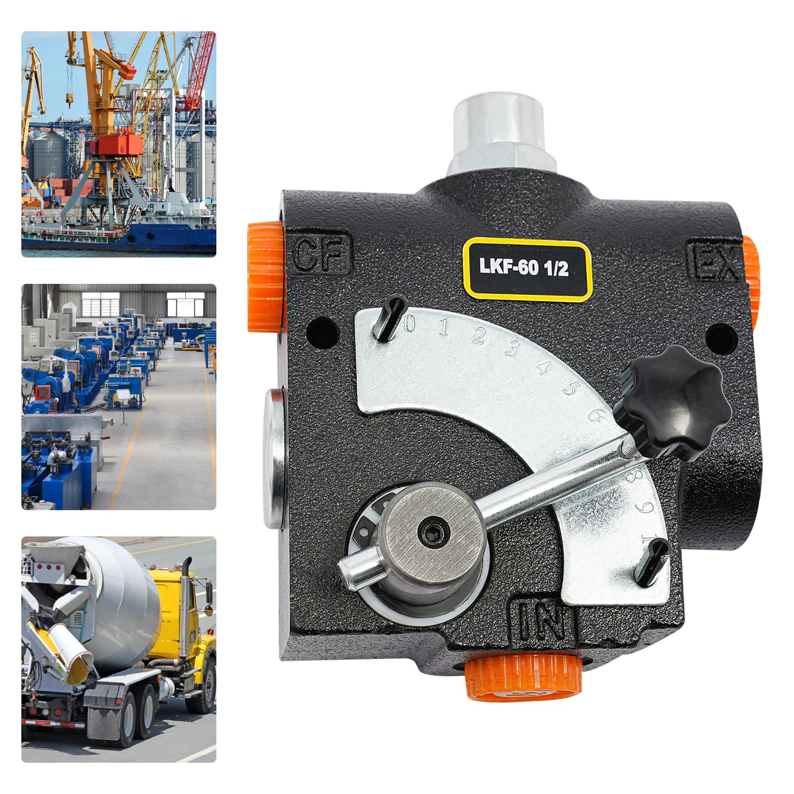 Hydraulic Adjustable Variable Flow Control Valve 0-16 GPM Hydraulic Directional Control Valve suitable for small tractors light-loading machines 1/2